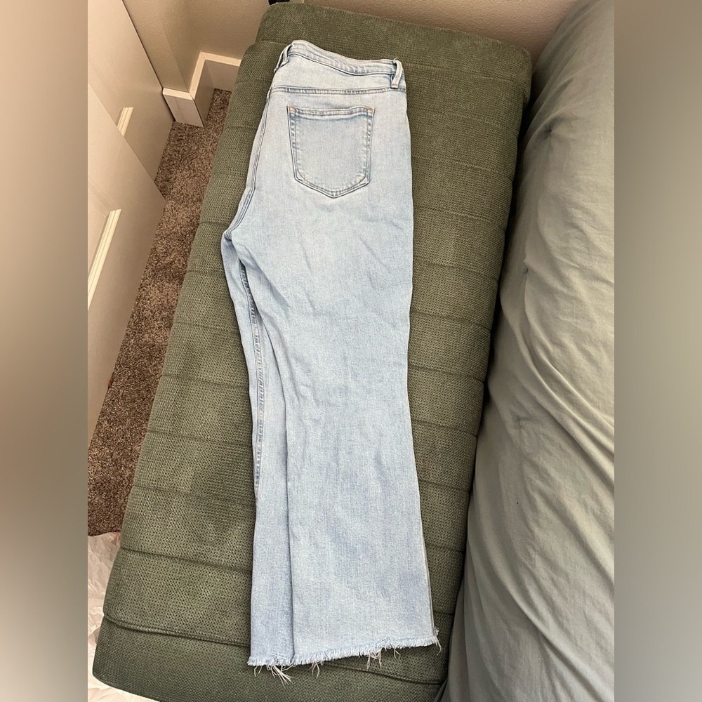 Good American Light Blue Flare Jeans